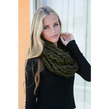 Ultra Soft Chunky Knit Infinity Scarf - Grey or Olive
